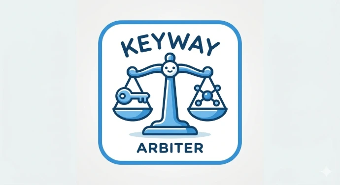 Friendly scale logo for Keyway Arbiter, a 24/7 AI auditor that flags pricing anomalies in procurement.