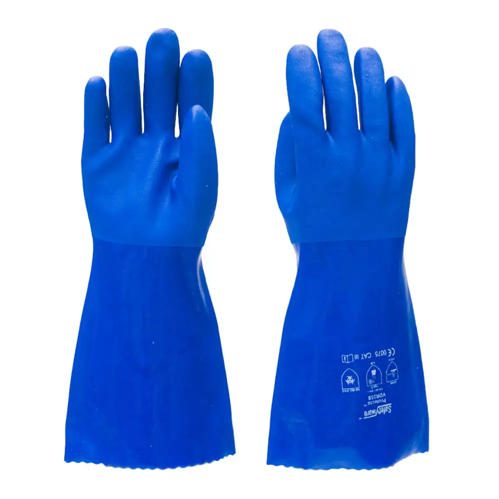 SAFETYWARE Protecto VDR-35 Fully Coated PVC Gloves with Roughen Palm