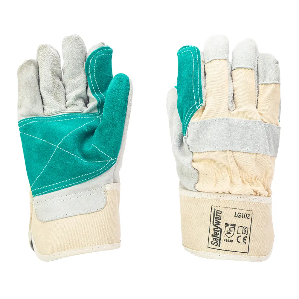 SAFETYWARE Premium Semi Split Leather Gloves (Double Palm)