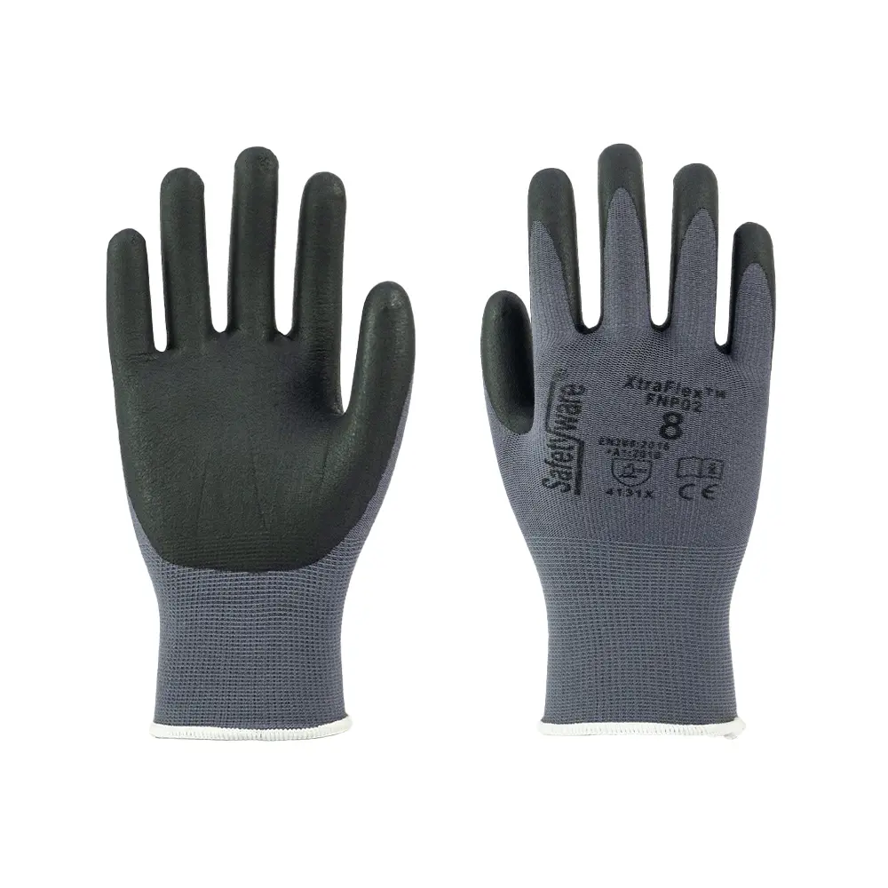 SAFETYWARE XtraFlex FNP02 Nitrile Foam Palm Coated Gloves