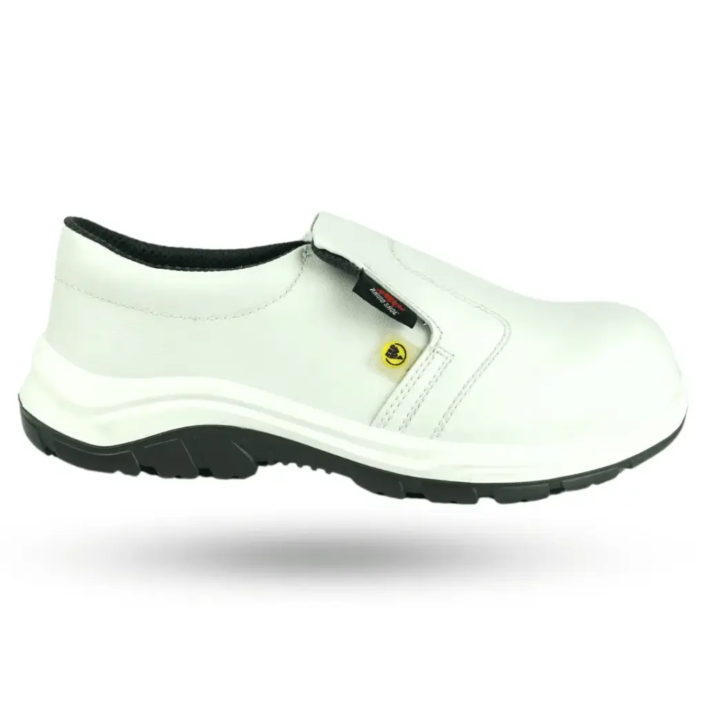 RHINO SHOE PU Series FlexiGuard IV102KP Low-Cut Slip On White Safety Shoes